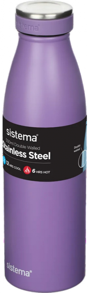 Sistema Stainless Steel termoska 500 ml fialová