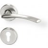 Dverové kovanie ACT Slza R (MATNÝ NIKEL), kľučka-kľučka, WC kľúč, AC-T Matný nikel