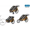 Thule Chariot Sport 2 G3 DOUBLE Natural Gold + bike set + kočíkový set + bežecký set