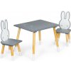 EcoToys detská sada stolček a dve stoličky Zajačik WH141