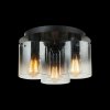 LUXERA 64416 MOXIE stropné svietidlo 3xE27/60W,čierna/dymová