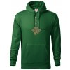 50 rokov na krku reťaz - Mikina pánska Cape s kapucňou - 4XL ( Fľaškovozelená )