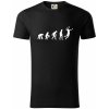 Evolúcia volejbal smeč - Tričko z organickej bavlny - 3XL ( Čierna )