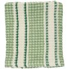 MADAM STOLTZ Vafľový uterák Green/Off White 50 × 80 cm