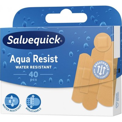Salvequick Aqua Resist náplasť vodeodolná mix 40 ks