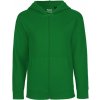 Neutral O 13301 detská mikina na zips s kapucňou green
