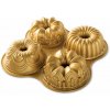 Forma na pečenie NW Mini bábovky Premium gold plát so 4 formičkami 9 cup zlatá (91377)