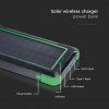 Powerbank so solárom 30 000mAh USB-C s bezdrôtovým nabíjaním VT-33333 (V-TAC)