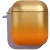 AppleKing obal s farebným prechodom a karabínou pre AirPods 1 / 2 - zlatý - možnosť vrátiť tovar ZADARMO do 30tich dní