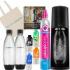 SATURÁTOR SODASTREAM TERRA ČIERNY + 2 FĽAŠE NA KÁVOVAR NA PERLIVÚ VODU