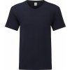 Fruit of the Loom Tričko Iconic 150 V Neck Farba: Deep Navy, Veľkosť: XL