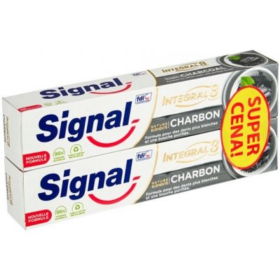 Signal Nature Elements Integral 8 Charcoal Zubná pasta 2 x 75 ml