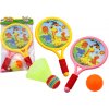 LEAN TOYS Detské bedmintonové rakety Zvieratá – žltá, ružová