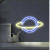 Polux | LED Neónová nástenná dekorácia PLANET LED/3W/3xAA USB modrá/žltá | SA1970