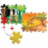 MUFFIK Everlasting Puzzle - Les/Safari Varianta puzzlí: Králik/Žirafa MFP-01-1 12 dielikov