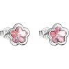 Evolution Group Strieborné náušnice perlička s krištálmi Swarovski ružová kytička 31255.3 light rose, darčekové balenie