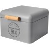Chlebník s vekom kovový 22x14cm sivá KO-C80653710seda