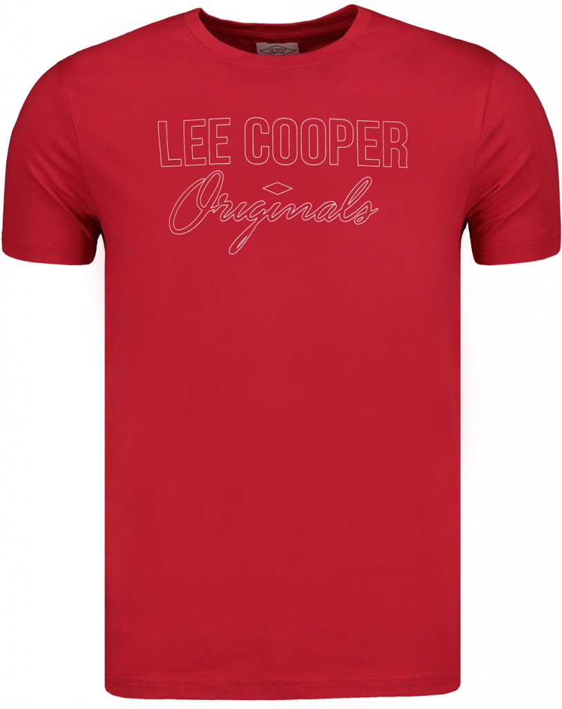 Lee Cooper pánske tričko Simple červené