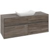 VILLEROY & BOCH Collaro závesná skrinka pod umývadlo na dosku (umývadlo v strede), 4 zásuvky, 1400 x 500 x 548 mm, Stone Oak, C11600RK