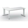 Rohový kancelársky písací stôl PRIMO FLEXIBLE, 180x140 cm, biela