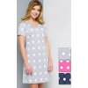 Bodkovaná nočná košeľa - Dotty 2XL Šedá