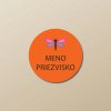 Nažehľovacie menovky na oblečenie (Kopírovat) - 3ks, Kruh 2,3 × 2,3 cm, Motýľ, Oranžová