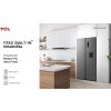 TCL RC605SXD0 Americká lednice, šedá, FreeBuilt-In Cross Door POŠKOZENÁ KRABICE RC605SXD0R