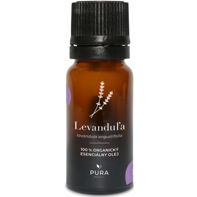 Pura 100% čistý organický Esenciálny olej Levanduľa 10 ml