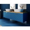 BESCO Spodná skrinka FLOO modrá matná Farba - Modrá, Madlá - Zlatá, Rozmer A - 80 cm, Rozmer B - 50 cm, Rozmer C - 40 cm, Spôsob prevedenia - Ľavý variant NASUF854CZL