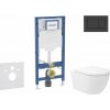 Geberit Duofix Set predstenovej inštalácie, klozetu Oudee Vortex a dosky softclose, tlačidlo Sigma30, matná čierna/čierna SANI11CA5144B