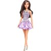 Mattel Barbie modelka Fialové šaty s balónovou sukňou