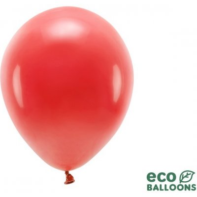 Party Deco ECO30P 007 10 Eko pastelové balóny 30cm Červená