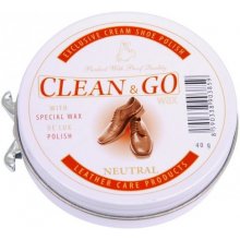Clean & Go Wax Krém s voskom na obuv z lesklej kože neutral 40g