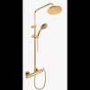 RAV Slezák Sprchový systém s termostatickou batériou, kartáčované zlato TRM82.5/7-61ZK