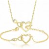 Olivie Stříbrná sada Srdce a Nekonečno gold 9551