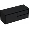 Kúpeľňová skrinka pod umývadlo Sanox Loft čierna matná 120,2 x 48 x 45 cm