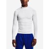 Pánske tričko Under Armour HeatGear Comp Mock LS-WHT XL