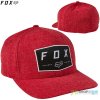 Fox šiltovka Badge flexfit hat, čili červená, L/XL