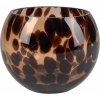 Nádoba na čajové sviečky Safari Lodge sklo 9,5 cm x priemer 13 cm hnedá