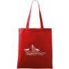 Letná romantika - papierová loďka - Taška bavlnená - 42 x 38 cm ( Červená )