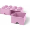 Úložný box LEGO Úložný box 8 s šuplíky - svetlo ružová (5711938029579)