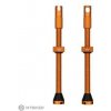 Peaty's X Chris King MK2 bezdušové ventily, galuskový 80 mm, oranžová