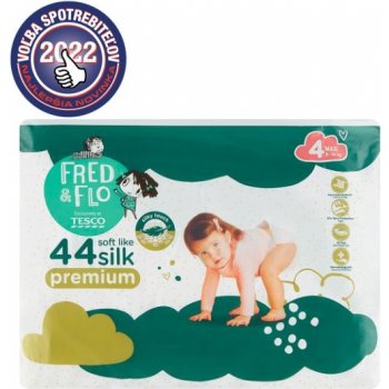 Tesco Fred & Flo Premium plienky 4 Maxi 44 ks