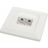Zásuvka Solarix CAT6 STP 2 x RJ45 pod omietku biela SX9-2-6-STP-WH (23100094)