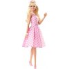 Barbie filmová bábika Margot Robbie v ružových šatách