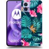 Picasee silikónový prehľadný obal pre Motorola Edge 30 Neo - Pink Monstera