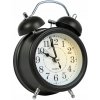 Retro budík klasické hodinky alarm kováčsky kovový hlasný čierny
