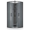 Masážny sprchovací box Kerra bez silikónu - Wega Black 90×, MBWB90