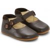 Bundgaard AYA detské balerínky z mäkkej kože / BG601057-2190 Dark Brown Veľkosť: 25