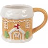 Clayre & Eef Hnedý hrnček perníková chalúpka Gingerbread - 13 * 9 * 9 cm / 300 mll - Clayre & Eef